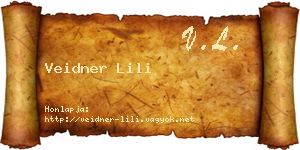 Veidner Lili névjegykártya