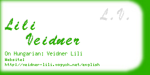 lili veidner business card